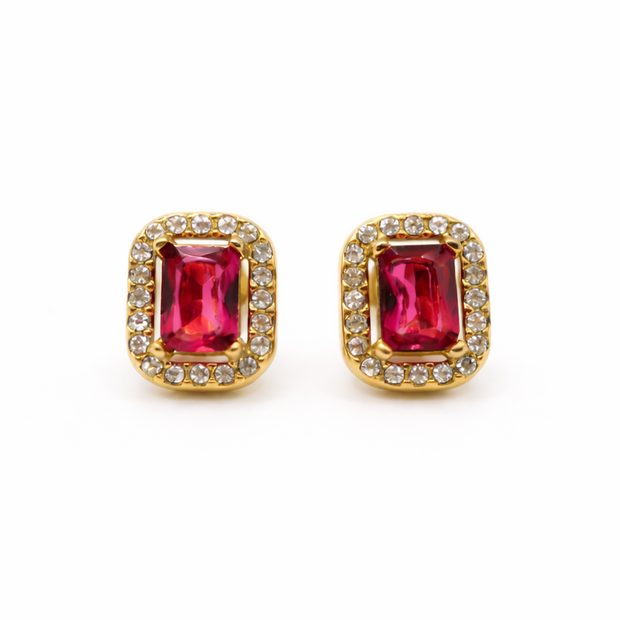RANI EARRING - EMERALD CUT