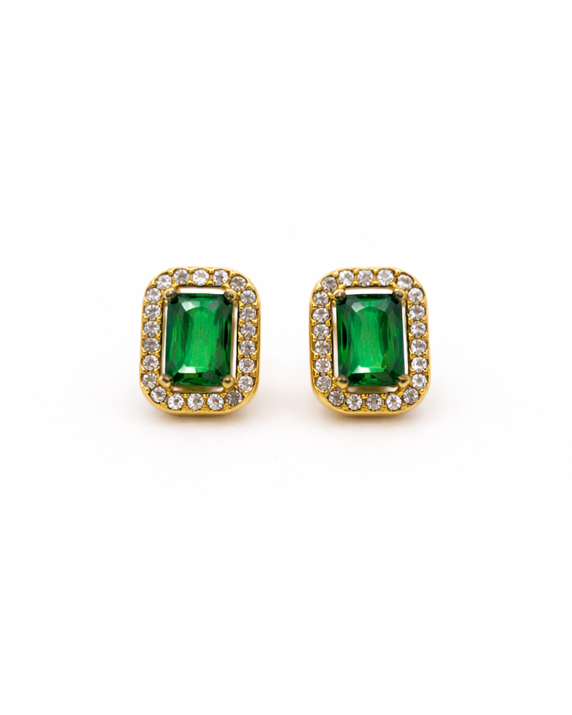 RANI EARRING - EMERALD CUT