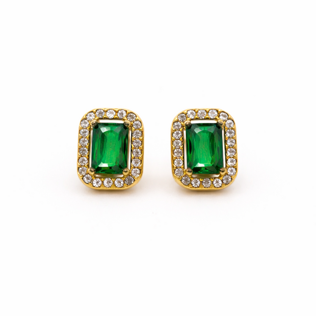RANI EARRING - EMERALD CUT